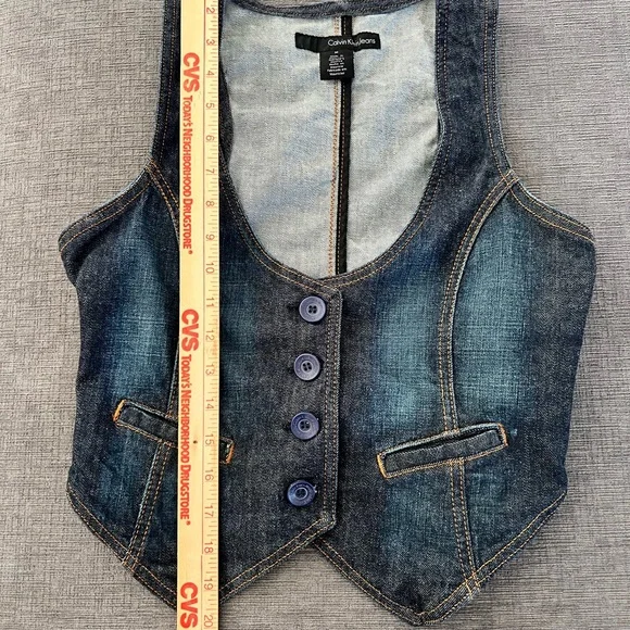 Vintage Calvin Klein Jeans Denim Vest - Picture 7 of 9